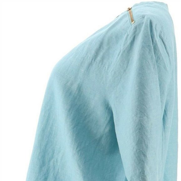 NWT MARTHA STEWART ZIPPER SHOULDER BLOUSE LARGE - Picture 5 of 11